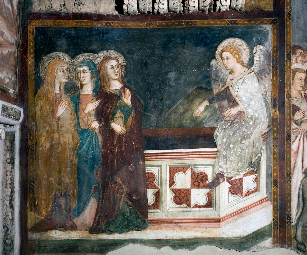 De heliga kvinnorna av Sienese School