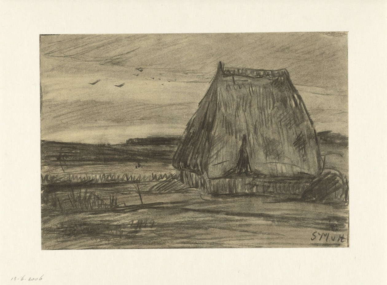 Landskap med koja av Sientje Mesdag van Houten
