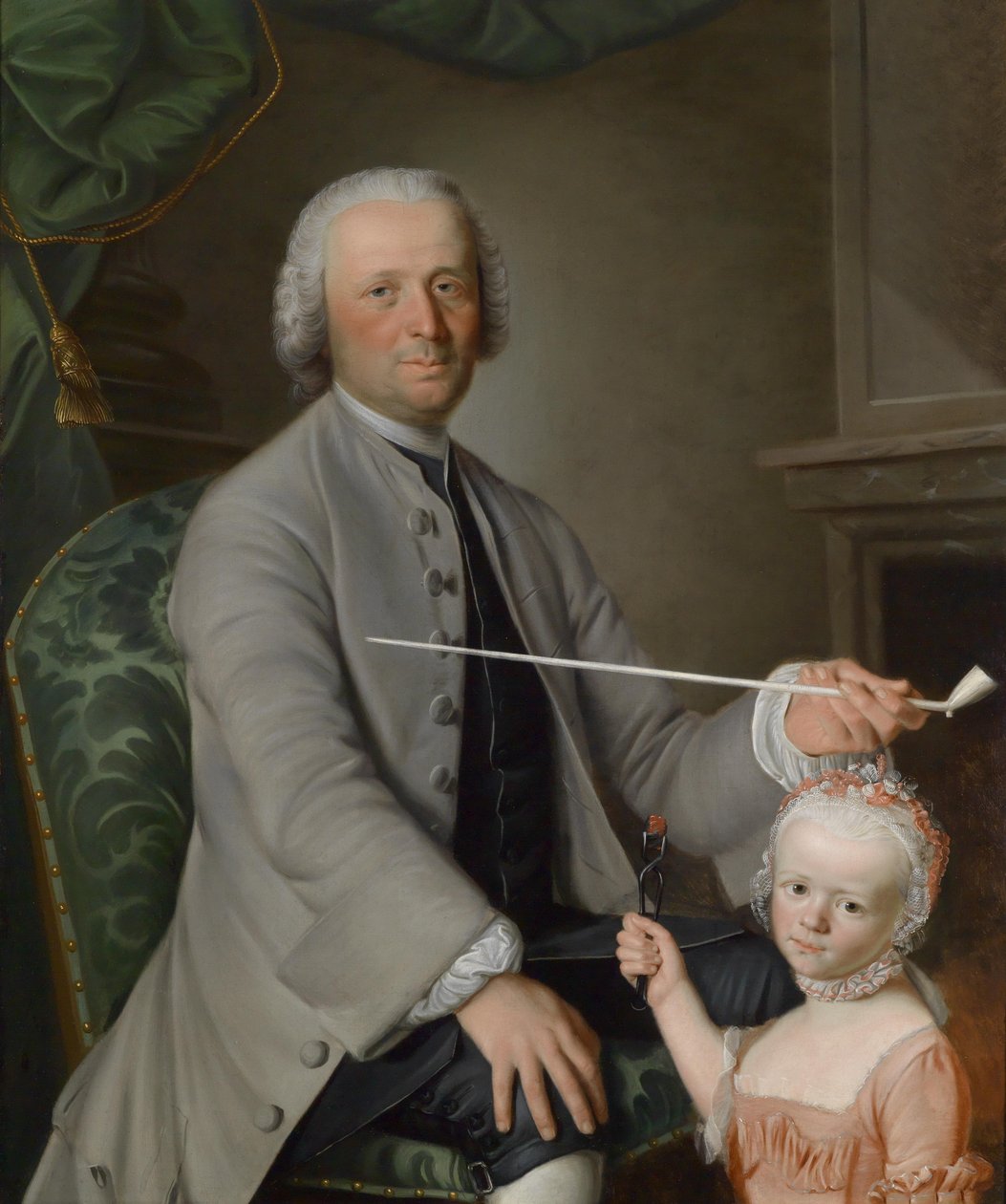 Porträt eines Vaters mit seiner Tochter av Sigmund Barth