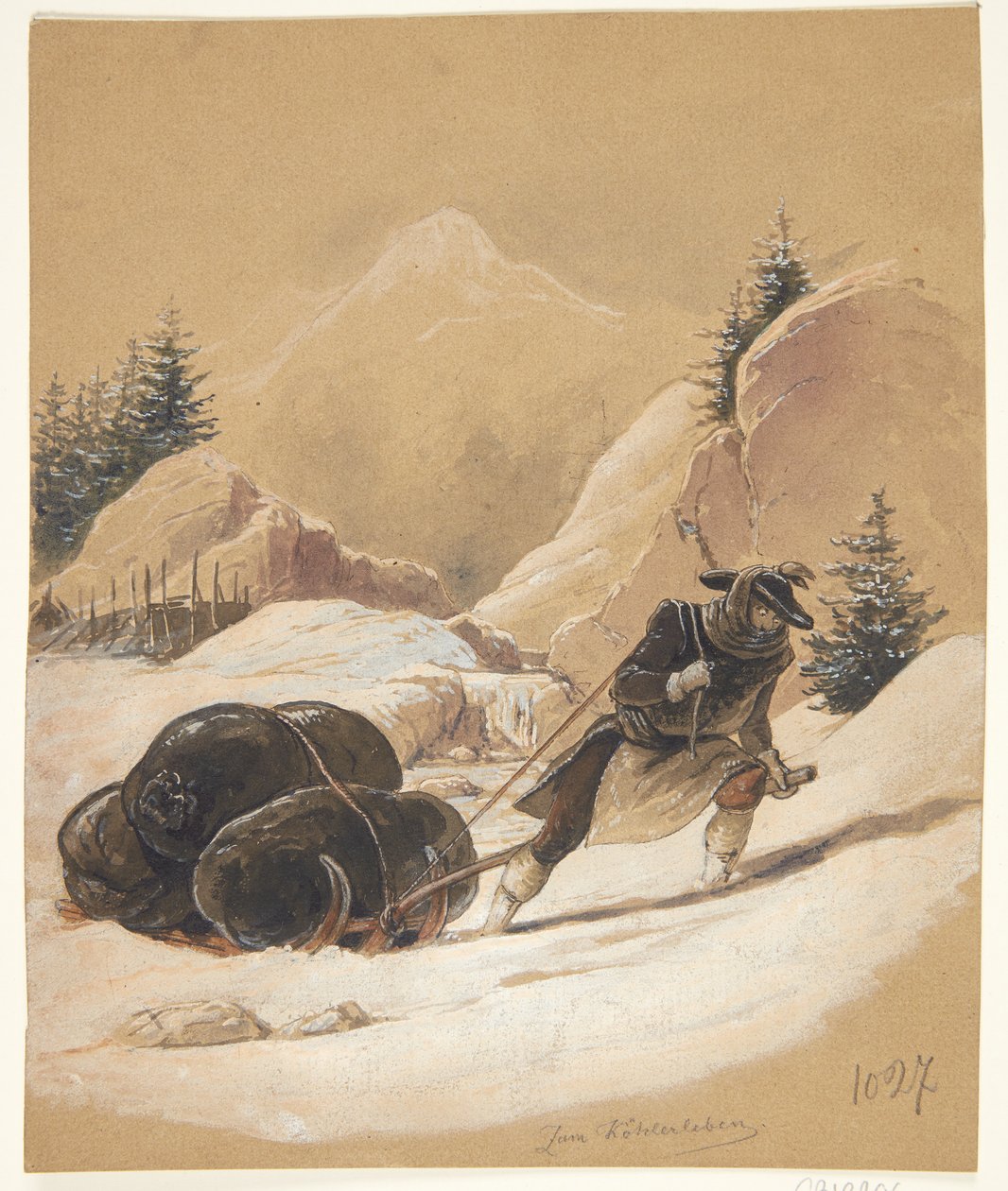 Man med släde av Sigmund Ferdinand Ritter von Perger