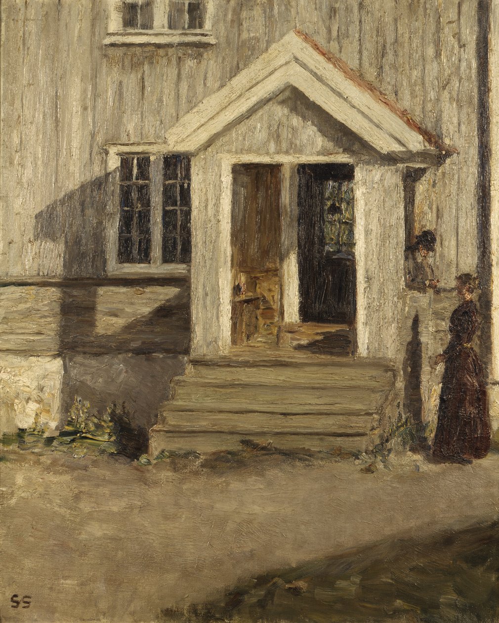 Solvägg (olja på duk) av Signe Scheel