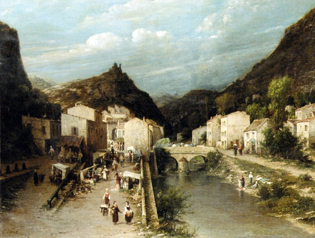 En bergsby, Italien av Silvestro Lega