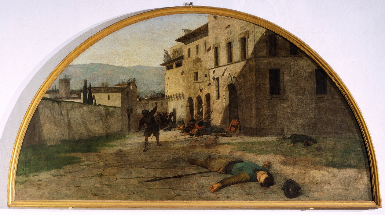 Lunette of war, av Silvestro Lega (1826-1895), Canton Oratory, Modigliana, Emilia Romagna av Silvestro Lega