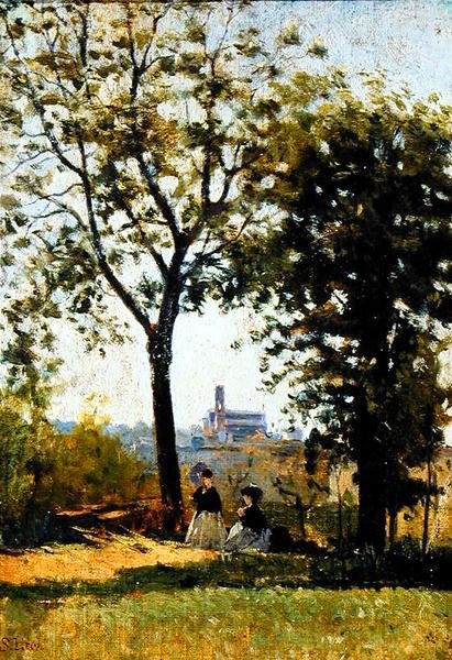 Korsens berg (olja på duk) av Silvestro Lega