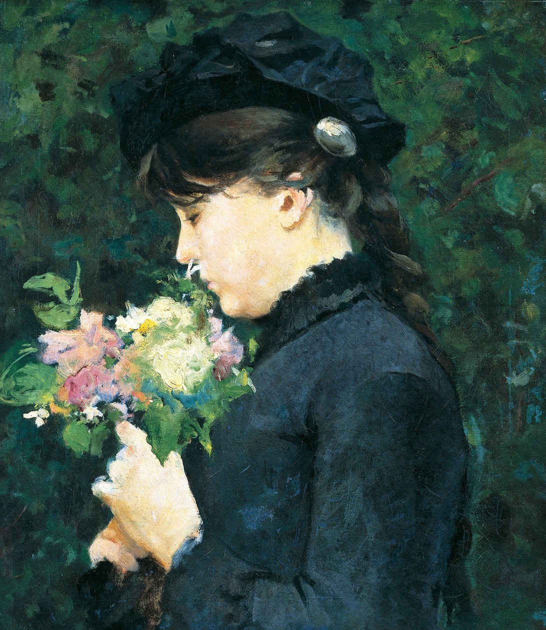 Porträtt av Eleonora Tommasi, av Silvestro Lega (1826-1895), olja på duk, 48x40 cm av Silvestro Lega