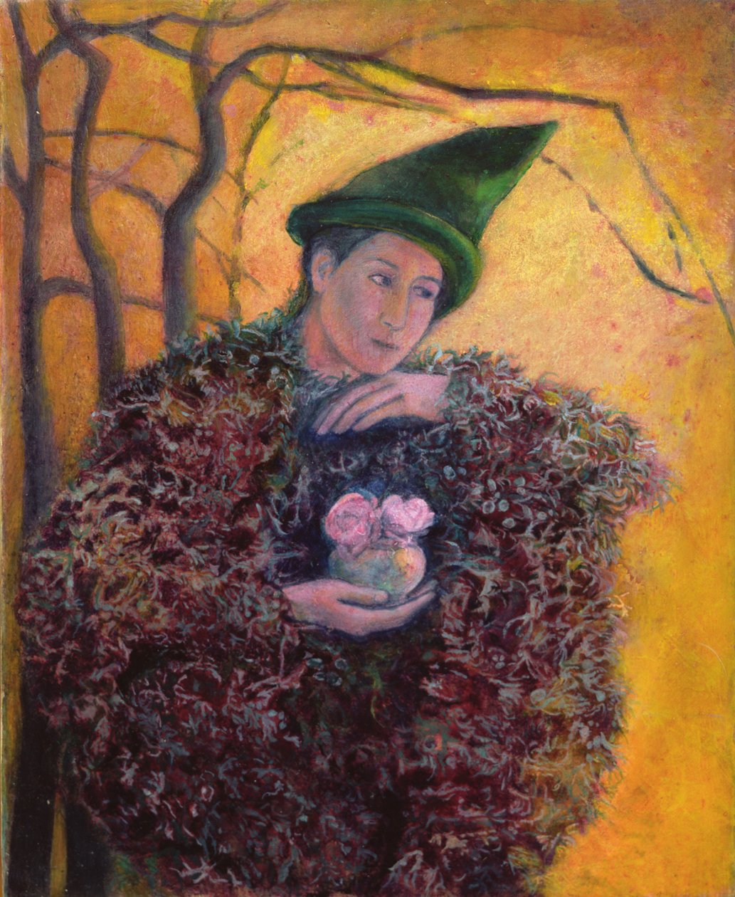 The Keeper of the Roses, 2003 (olja på gessopanel) av Silvia Pastore