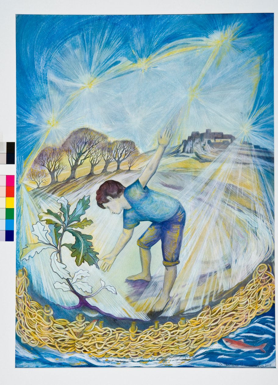 The Maker of the Charmed Garden (blandmaterial på papper) av Silvia Pastore
