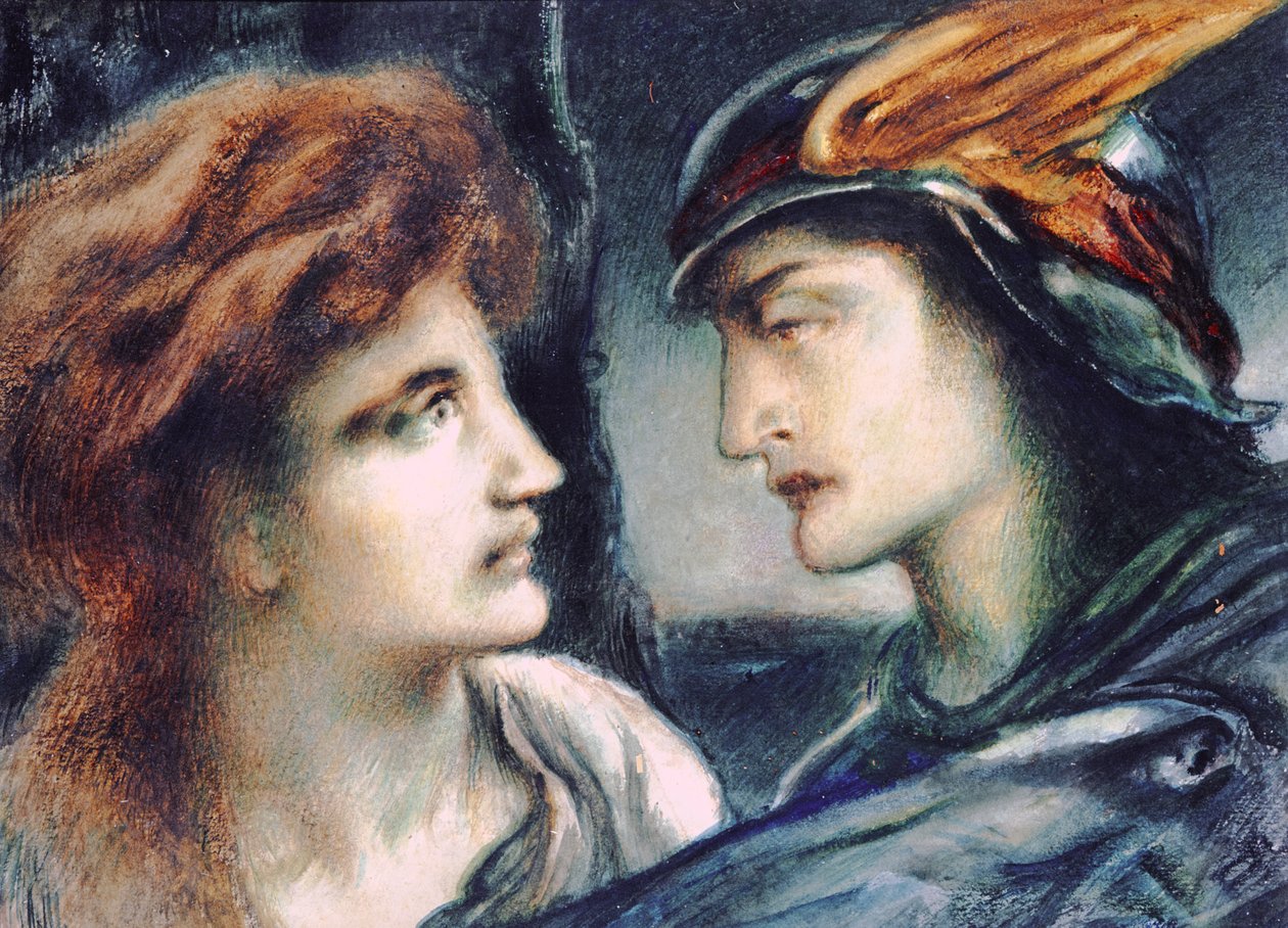 Merkurius och Persefone av Simeon Solomon