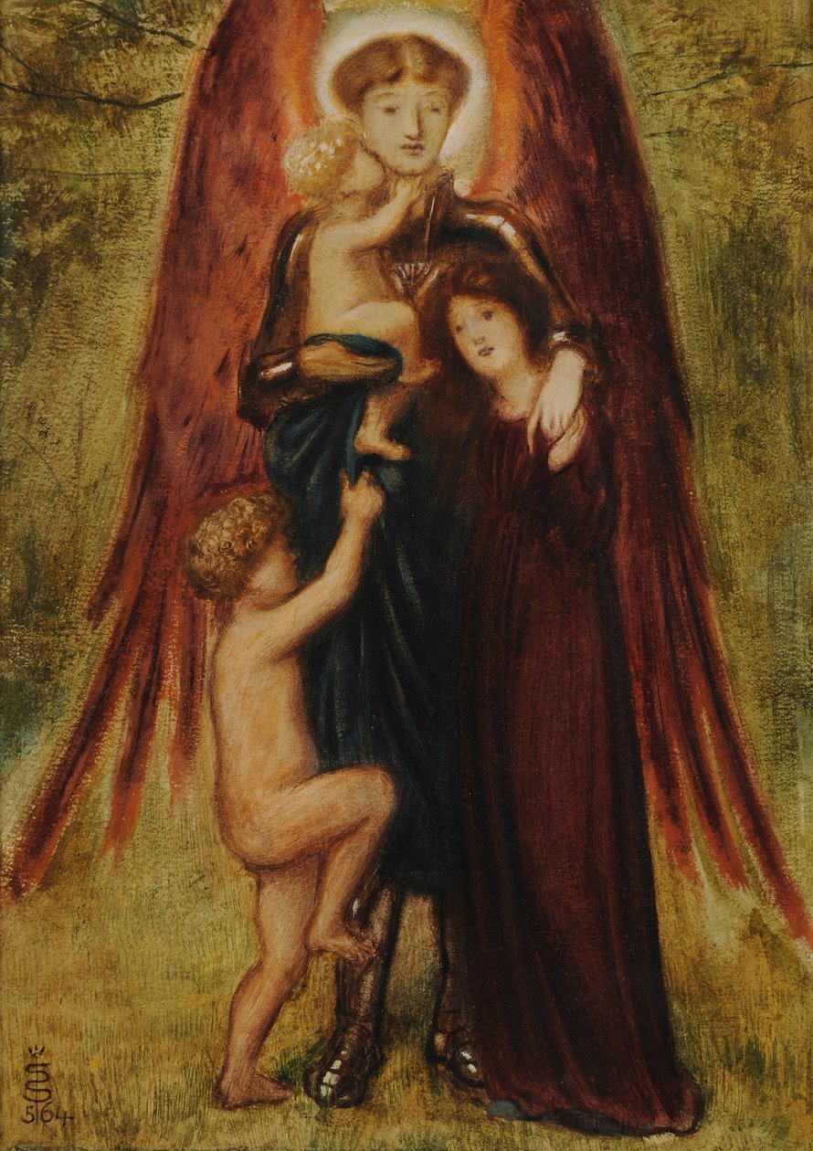 St Michael of Good Children, 1864 (wc på papper) av Simeon Solomon