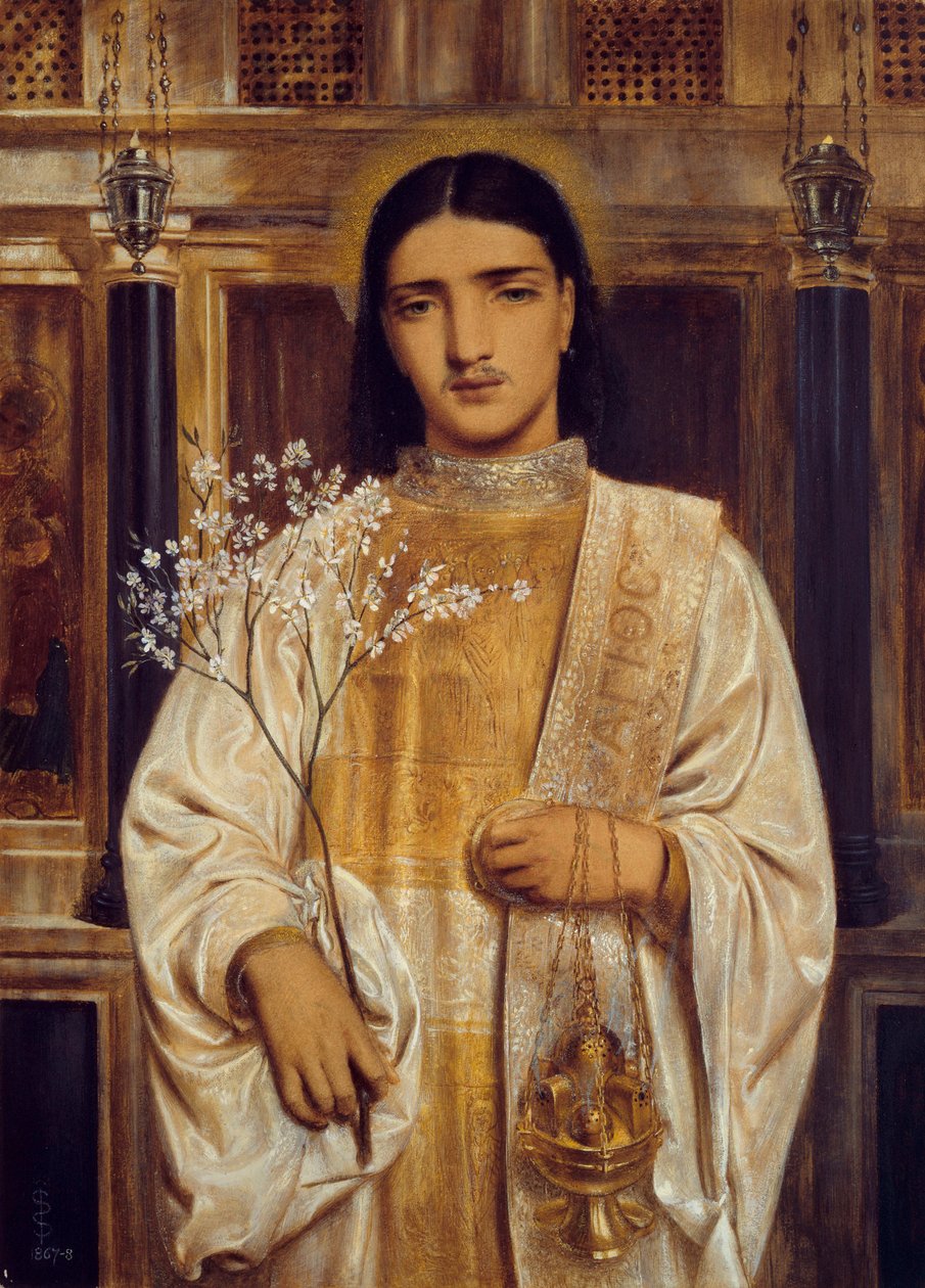 Ett helgon i österkyrkan av Simeon Solomon