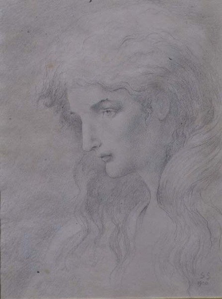 Allegoriskt huvud av Simeon Solomon