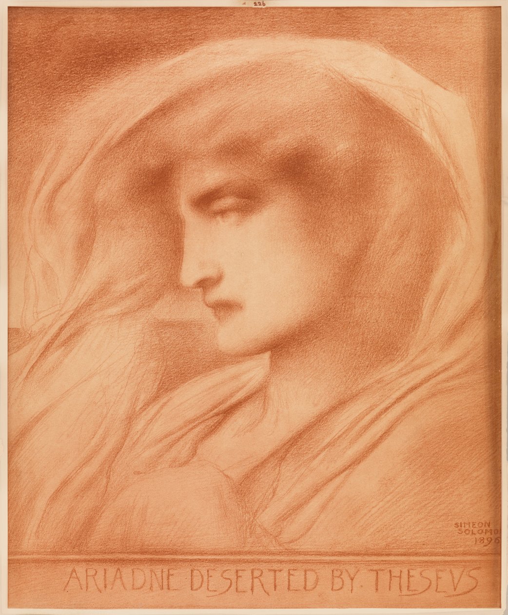 Ariadne öde av Theseus (fotografisk reproduktion i sepia) av Simeon Solomon