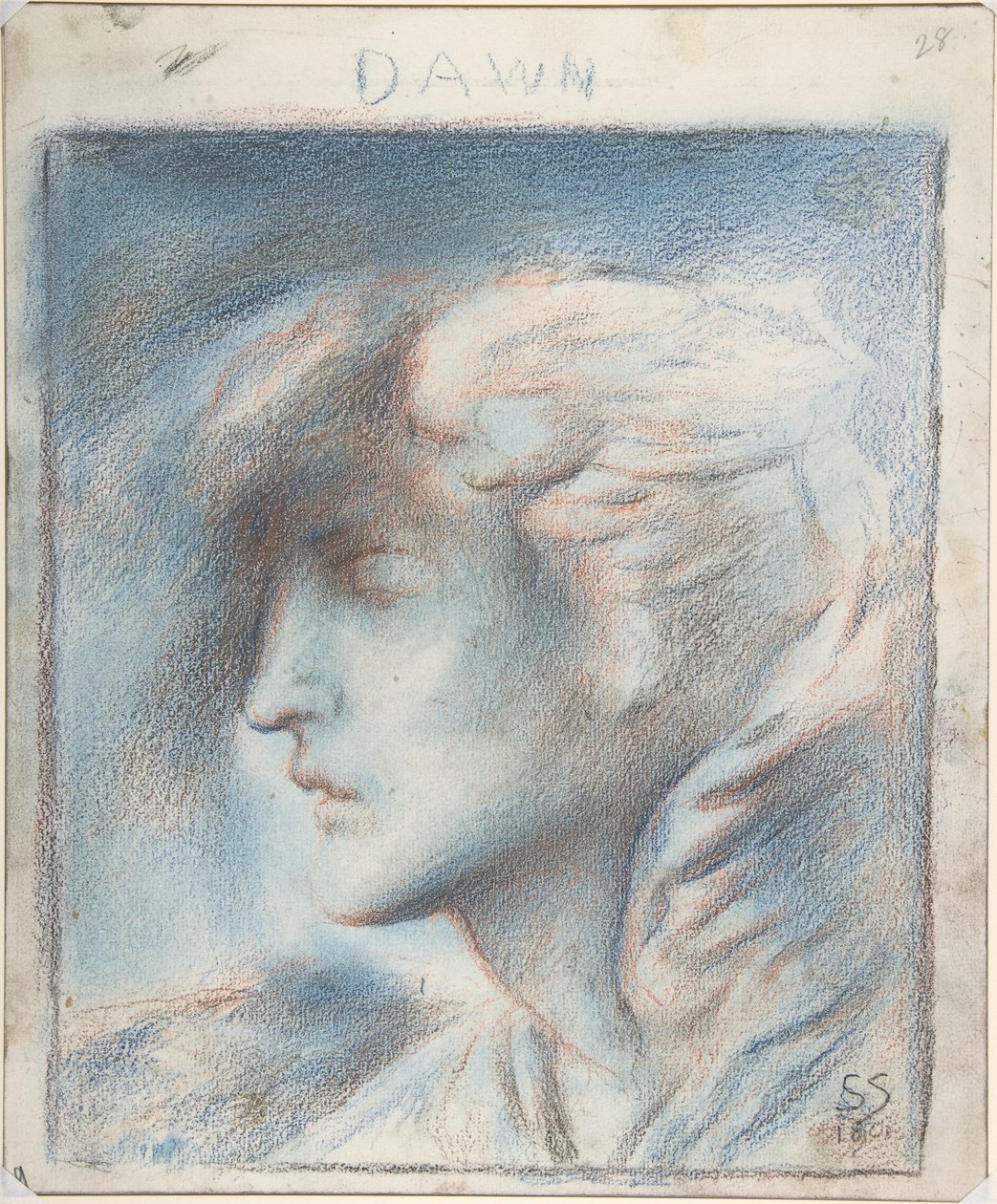 Gryning (Hypnos huvud) av Simeon Solomon