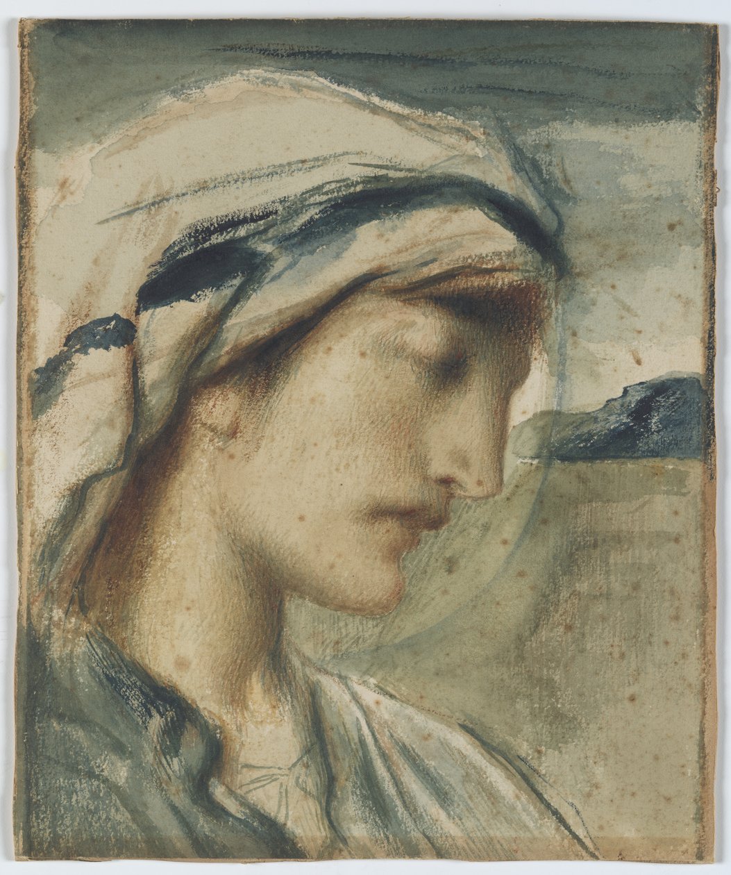 Figur med huvudduk av Simeon Solomon