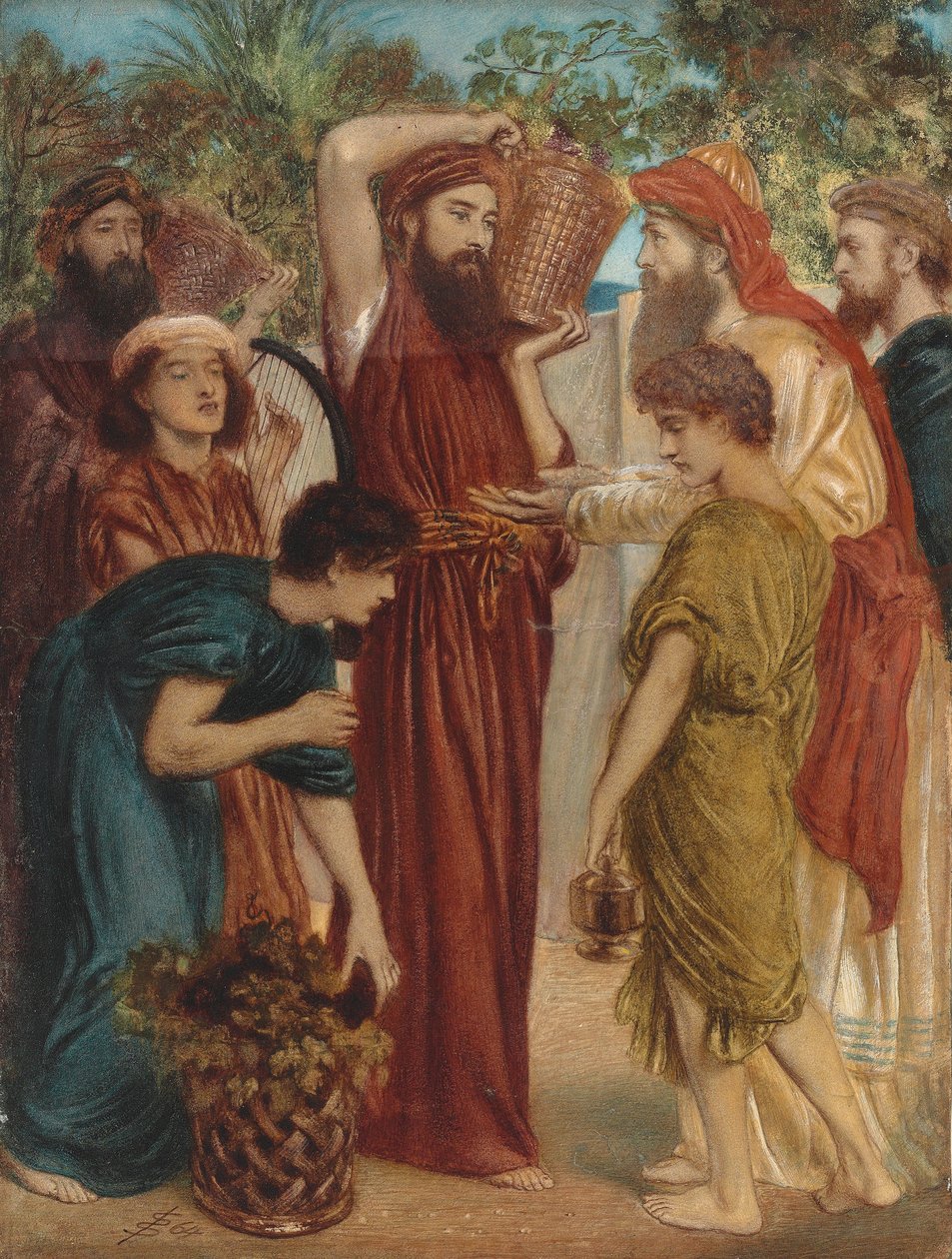 Offra förstlingsfrukterna av skörden av Simeon Solomon