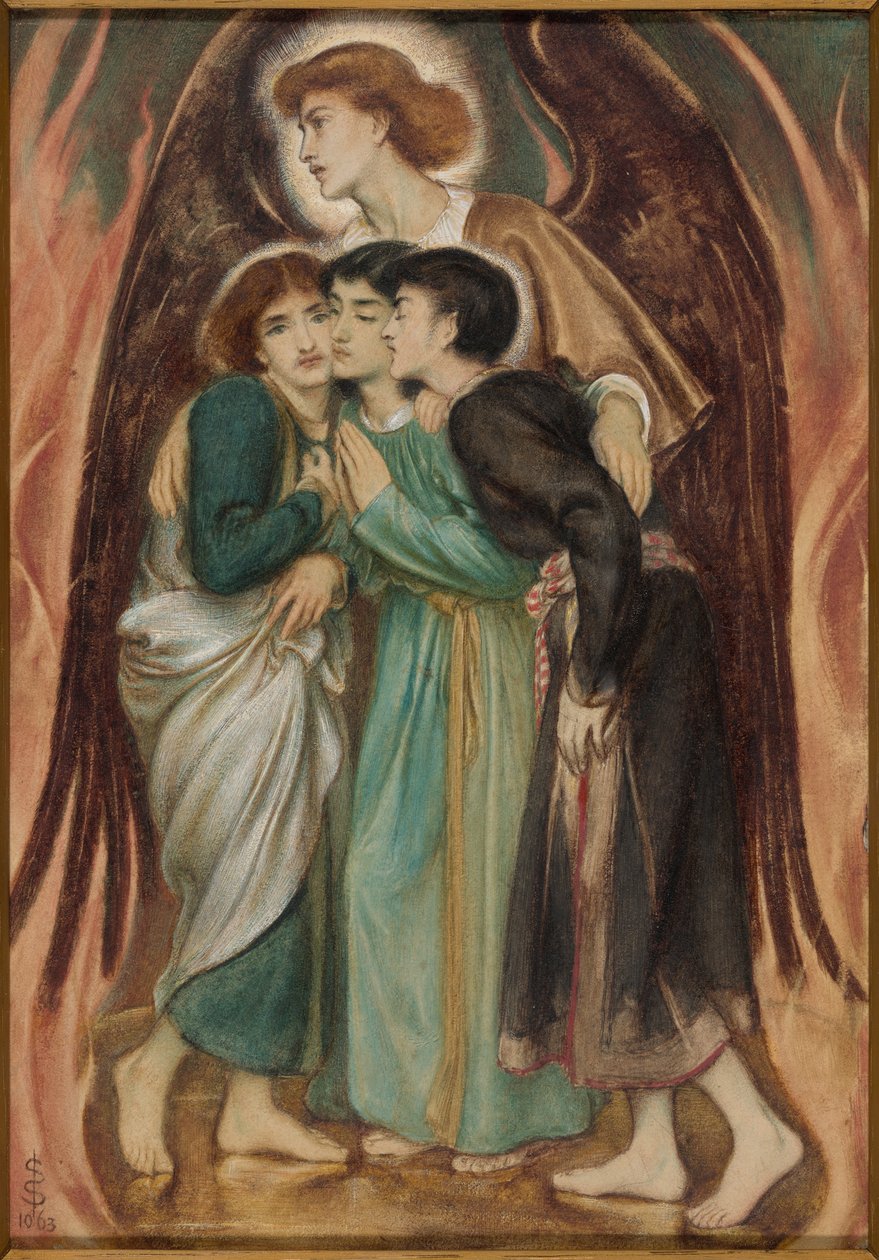 Shadrach, Meshach och Abednego i den glödande ugnen av Simeon Solomon