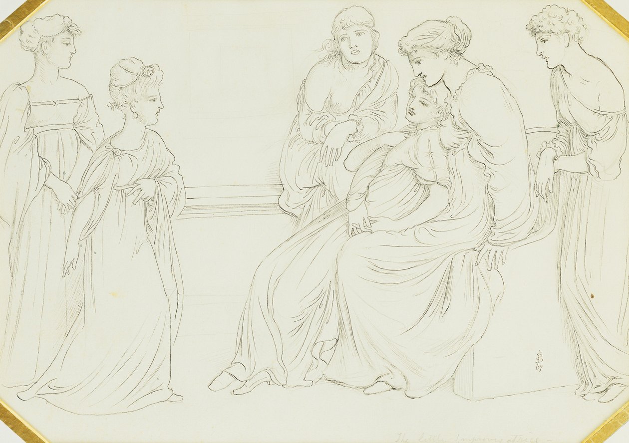 Den lilla improvisatrice, 1867 av Simeon Solomon