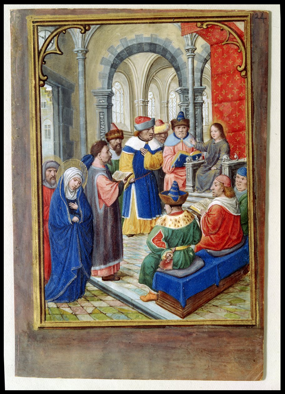 W.99 fol.24r Hittat av Jesusbarnet i templet, c.1530 av Simon Bening