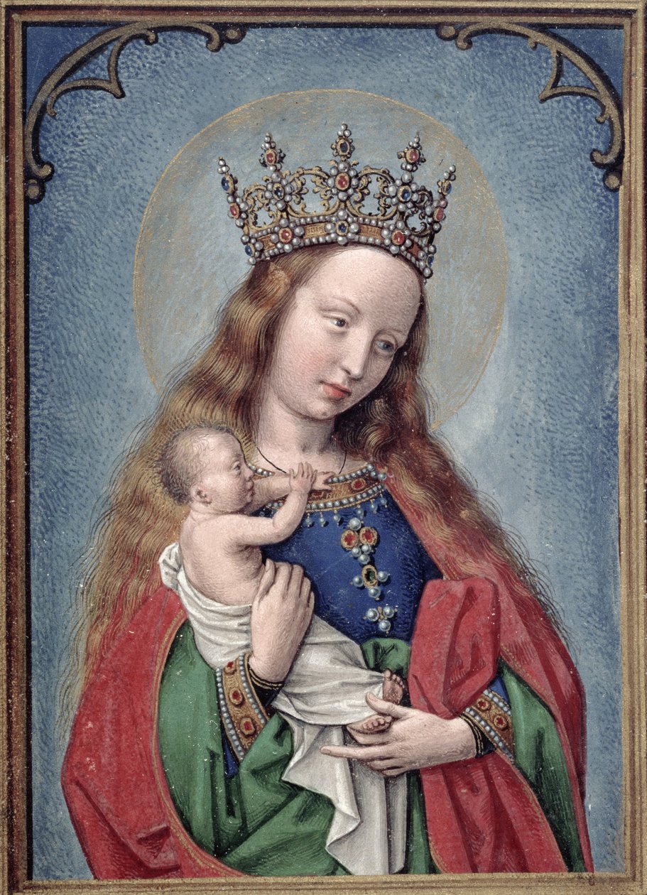 W.99 fol.44v Jungfru och barn, c.1530 av Simon Bening
