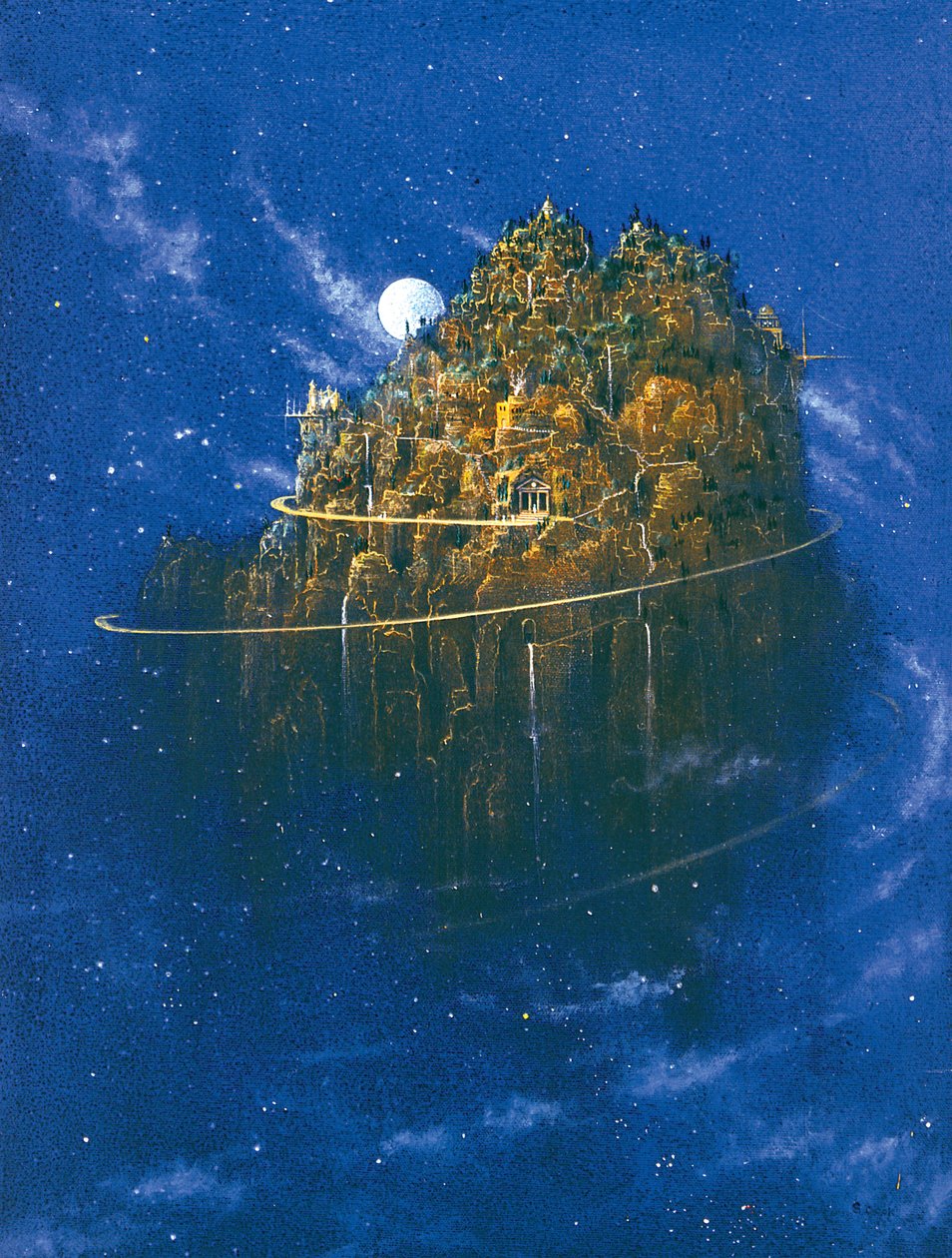 Sanctuary Beyond Time (akryl på duk) av Simon Cook