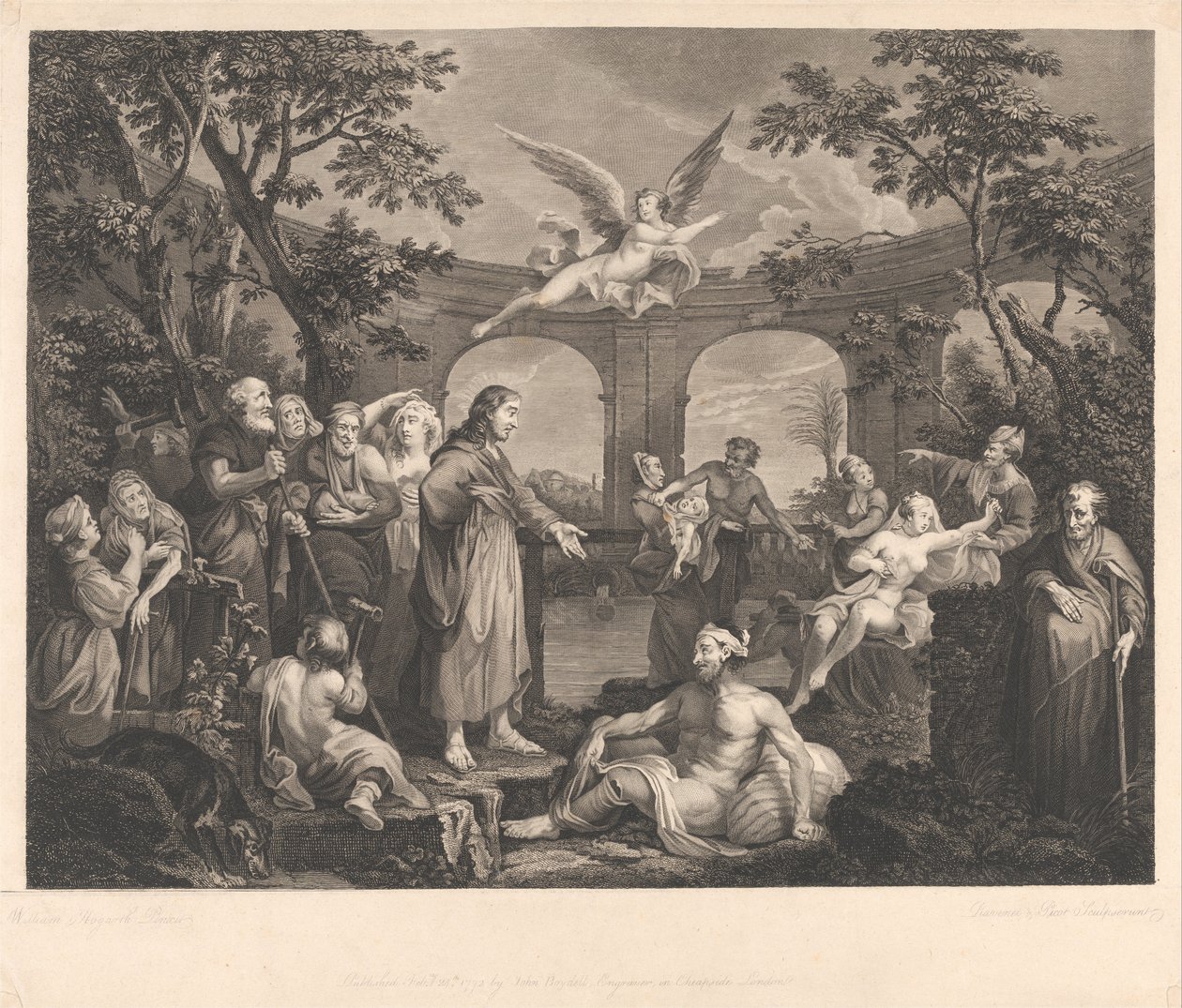 The Pool of Bethesda av Simon Francois Ravenet