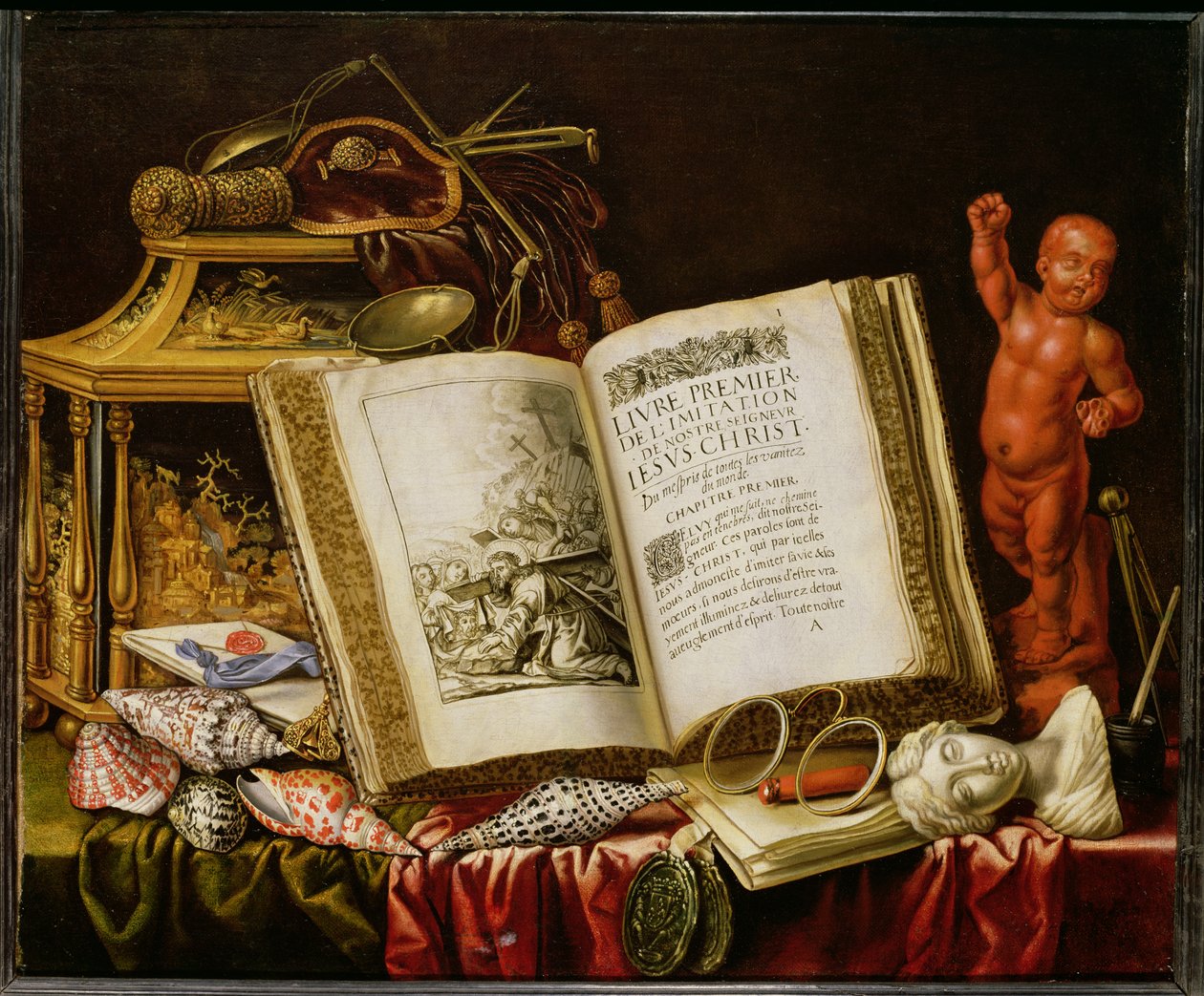 Vanitas stilleben av Simon Renard de Saint Andre