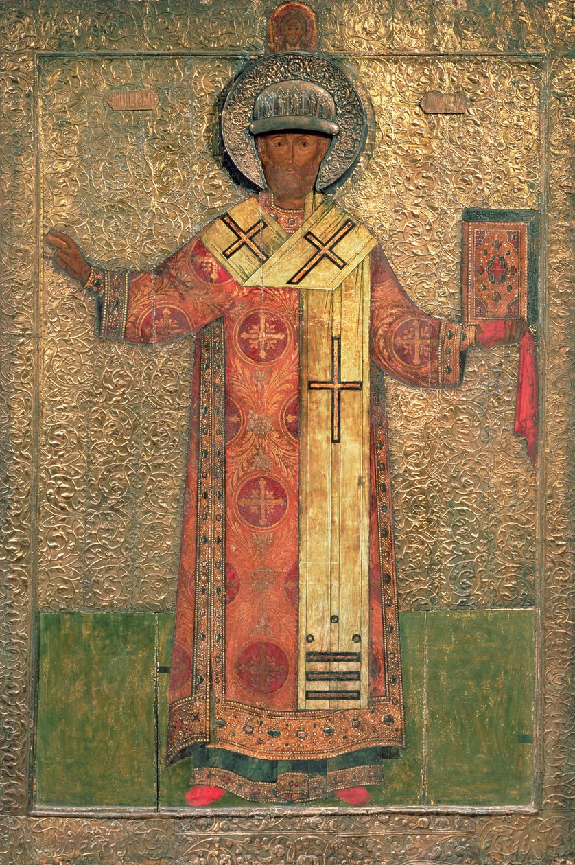 Metropolitan Philipp, 1653 (tempera och guld på panel) av Simon Ushakov