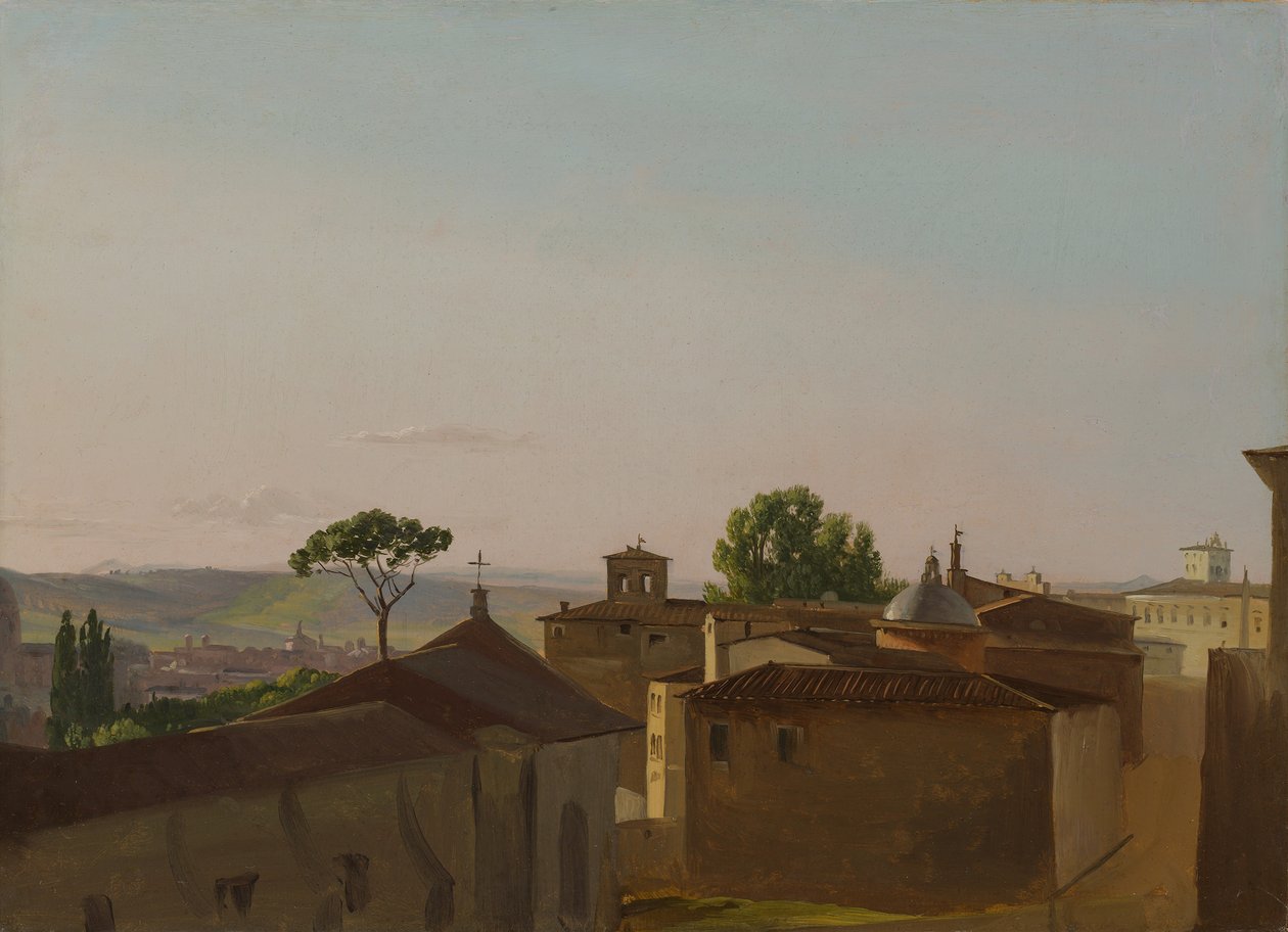 Utsikt på Quirinal Hill, Rom, 1800. av Simon Alexandre Clément Denis