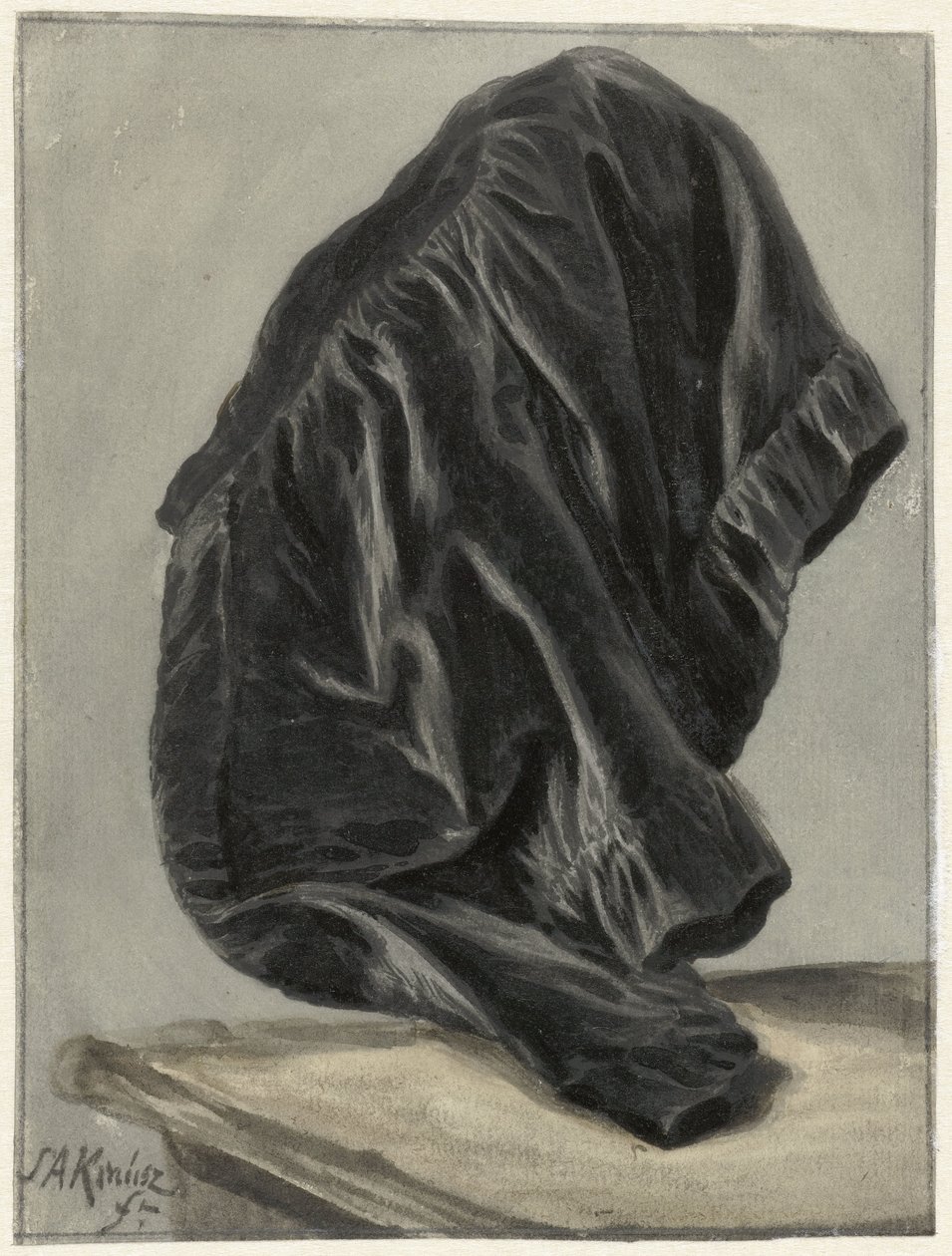 Draperistudie av Simon Andreas Krausz