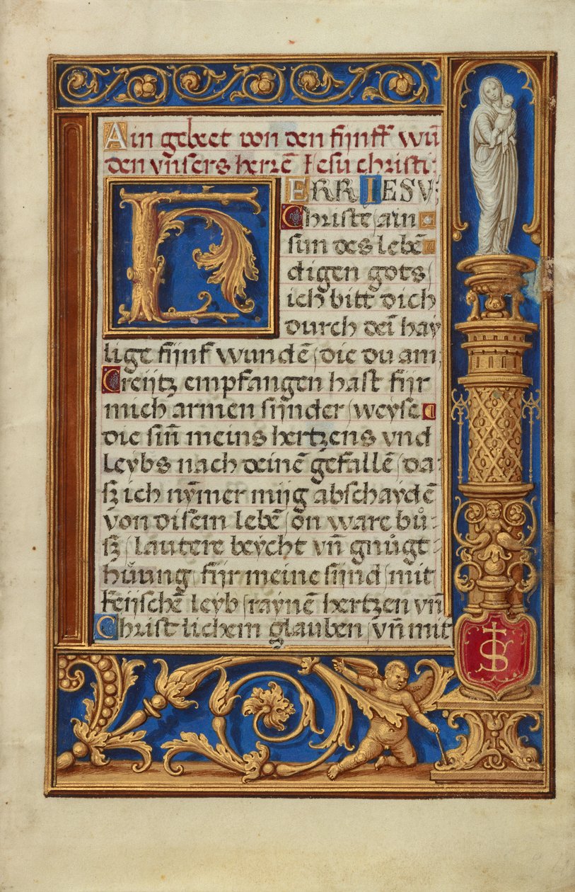 Geschmückte Textseite av Simon Bening