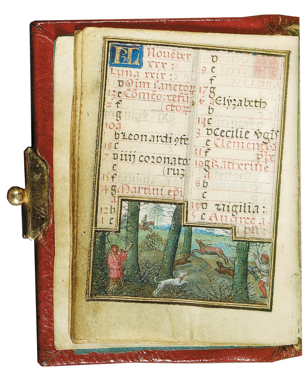 Folio från en miniatyrbok med timmar, användning av Rom, Brygge av Simon Bening