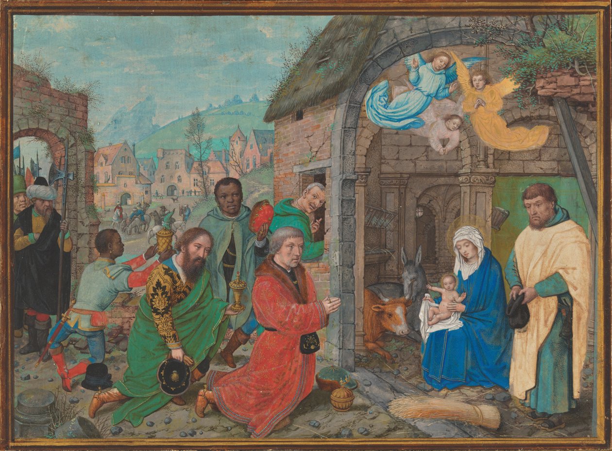 Tillbedjan av Magi av Simon Bening