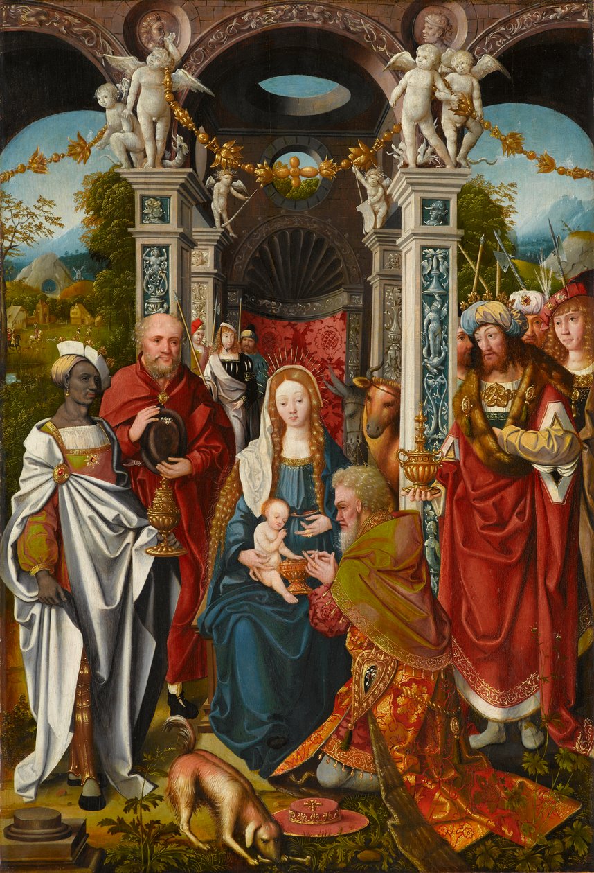 The Adoration of the Magi, andra kvartalet av 1500-talet (olja (med tempera?) på panel) av Simon Claesz van Waterlant
