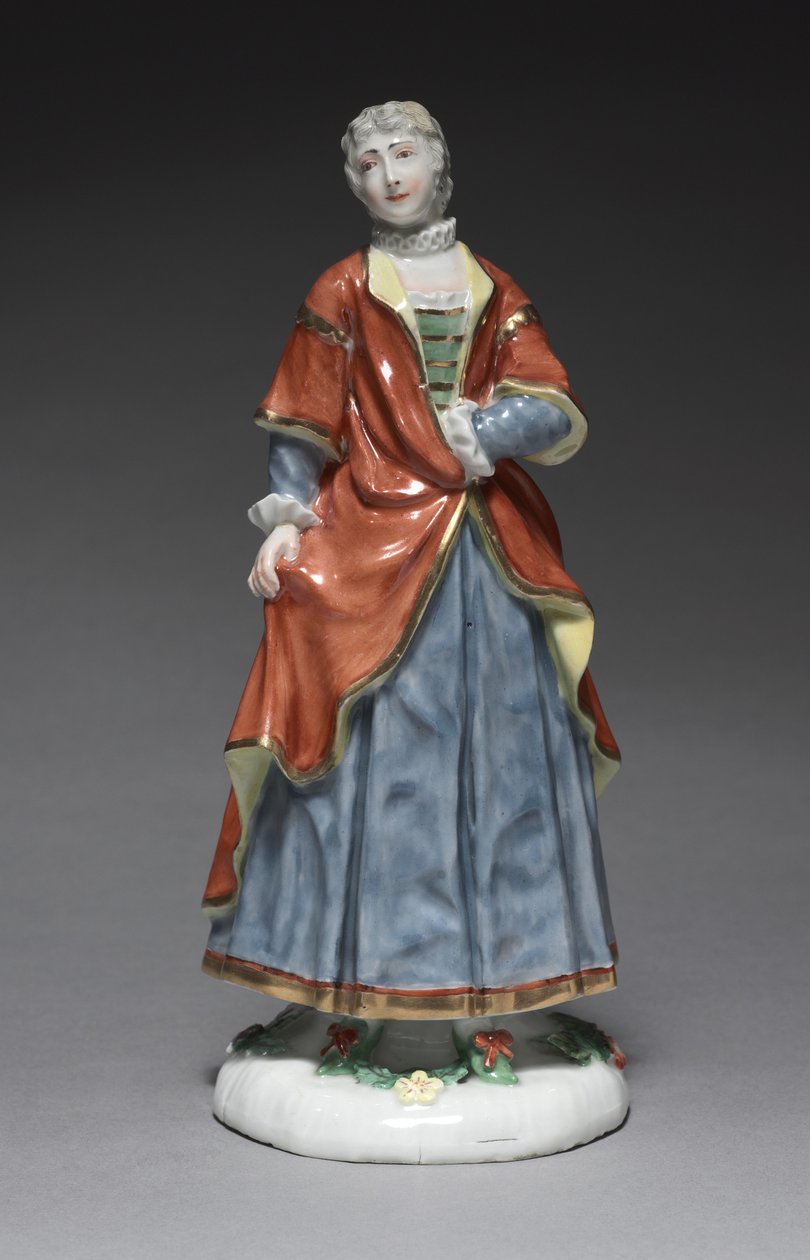 Italiensk komedifigur: Isabella, ca 1753 (porslin med emaljdekor) av Simon Feilner