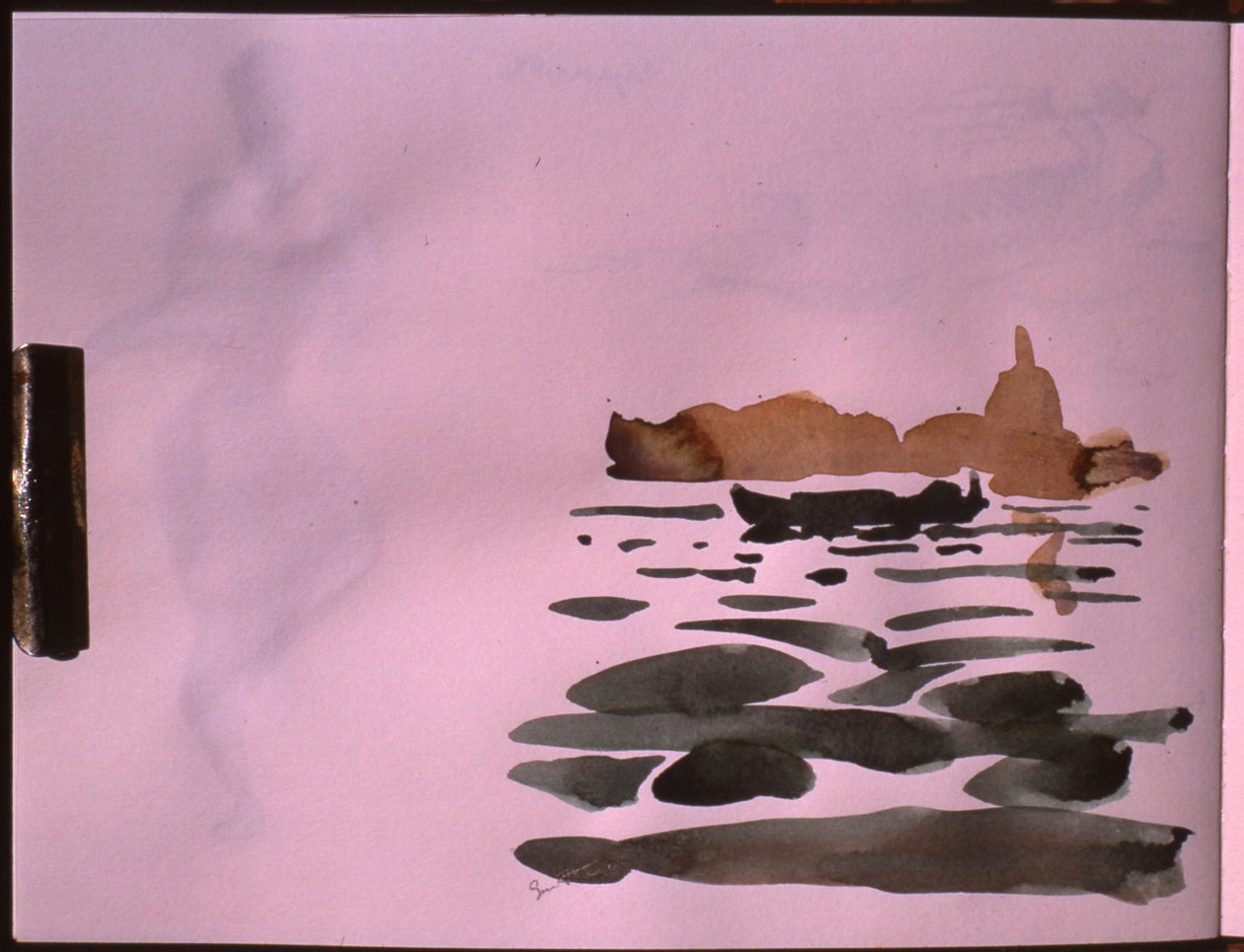 Kanalbåt, Venedig (akvarell på papper) av Simon Fletcher