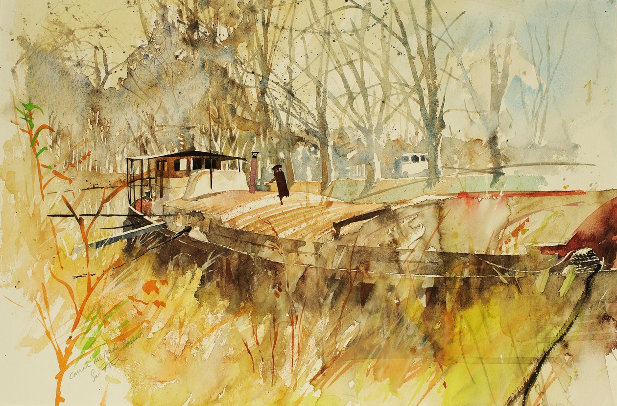 Canal du Midi, 2000 (akvarell) av Simon Fletcher