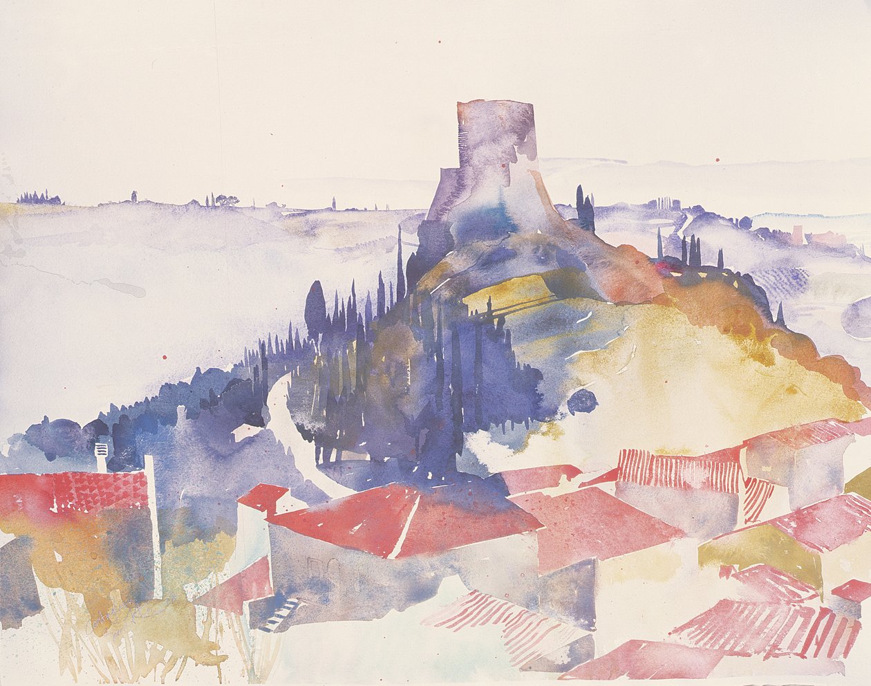 Castiglioni, Italien, 2002 (akvarell) av Simon Fletcher
