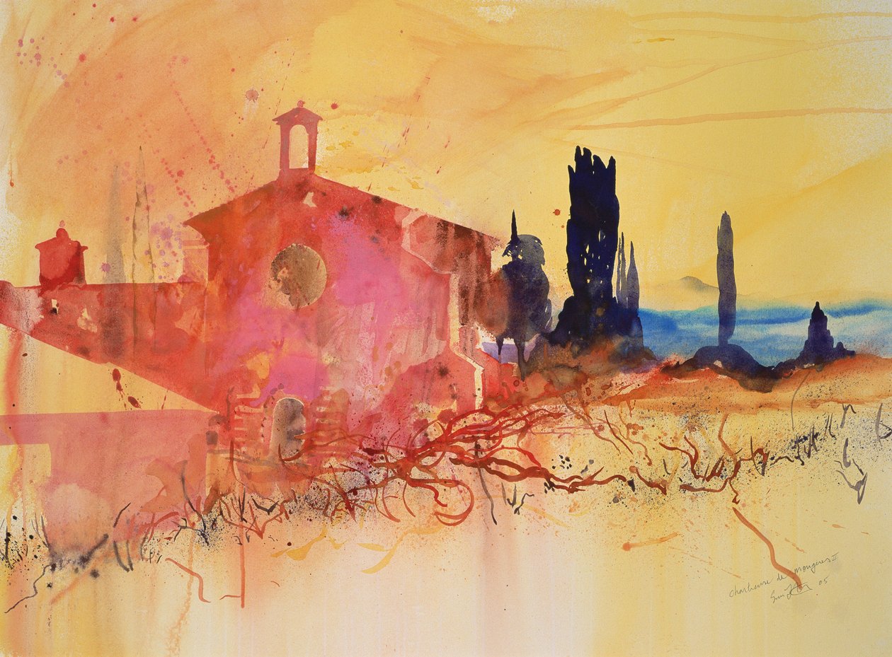 Chartreuse de Mougeres, Frankrike, 2004 (akvarell) av Simon Fletcher