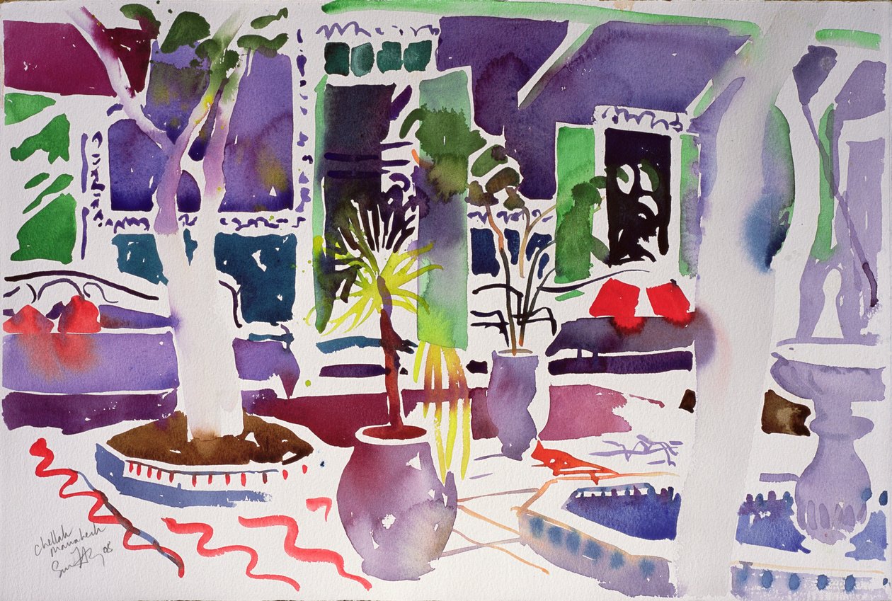 Chellah Marrakech (akvarell på papper) av Simon Fletcher