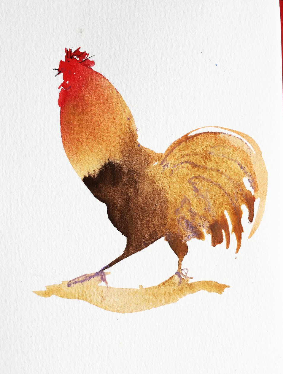 Cockrel, 2020 (arbete på papper) av Simon Fletcher