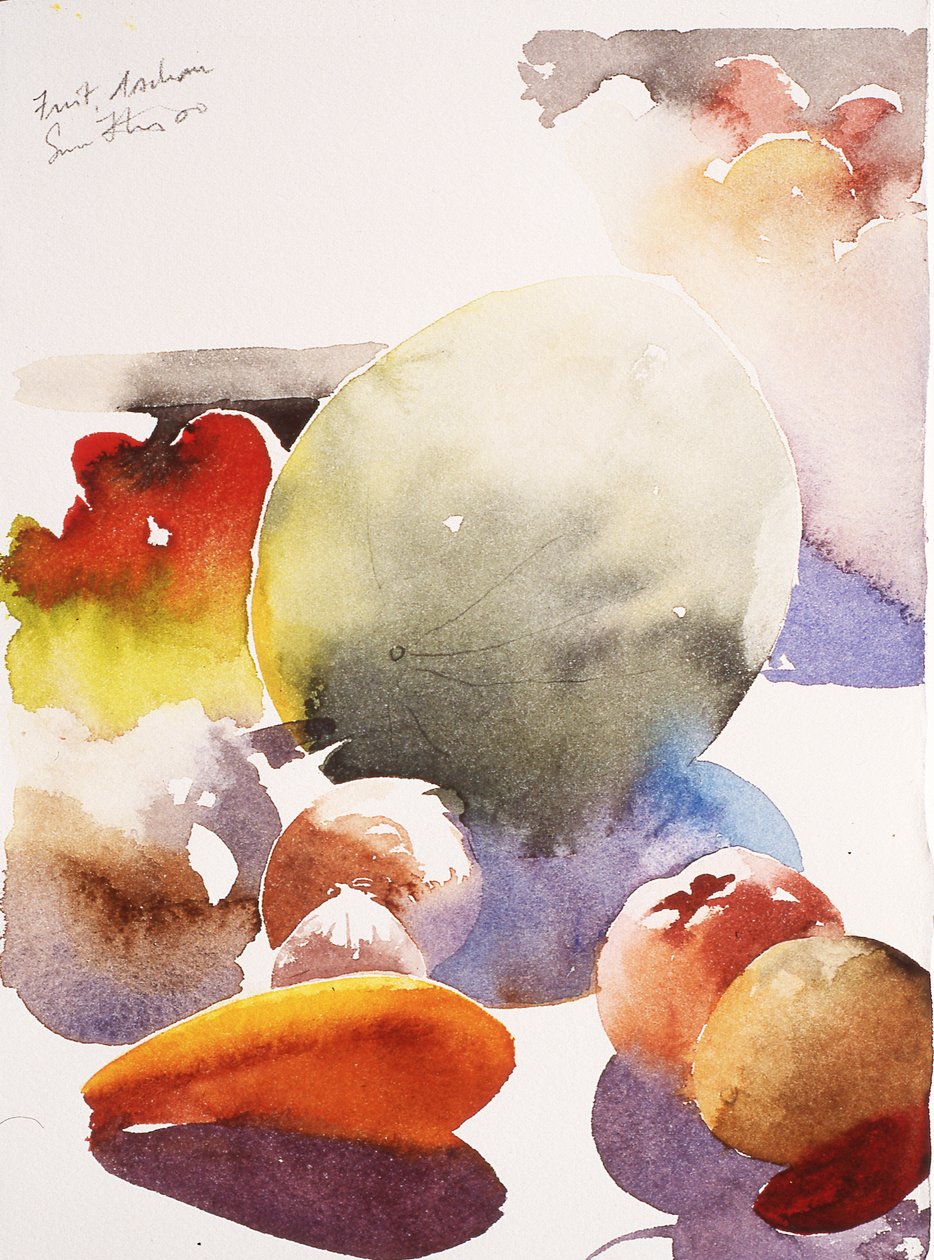 Frukt, Aschau, 2000 (akvarell) av Simon Fletcher