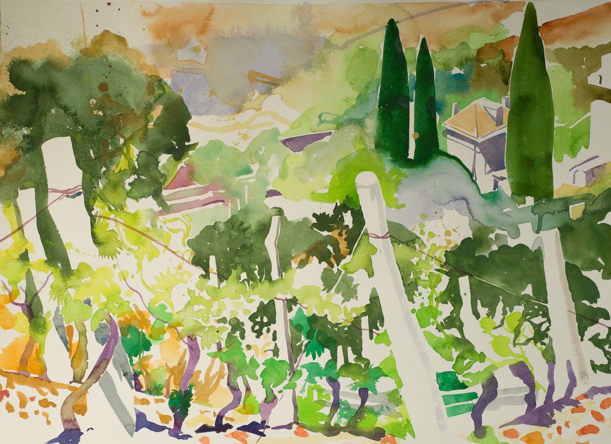 La Billiere (akvarell på papper) av Simon Fletcher