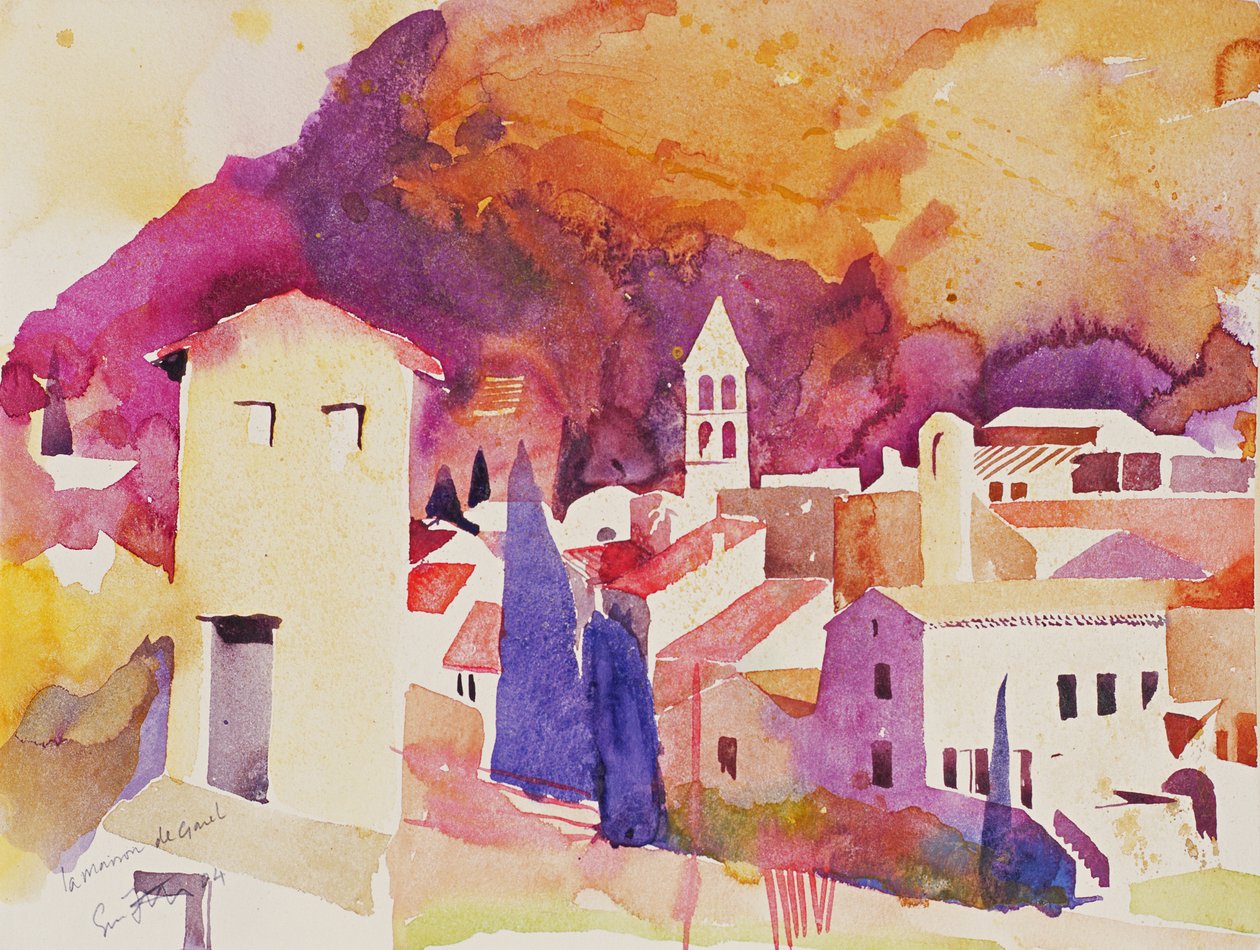 La Maison de Garel, 2004 (akvarell på papper) av Simon Fletcher