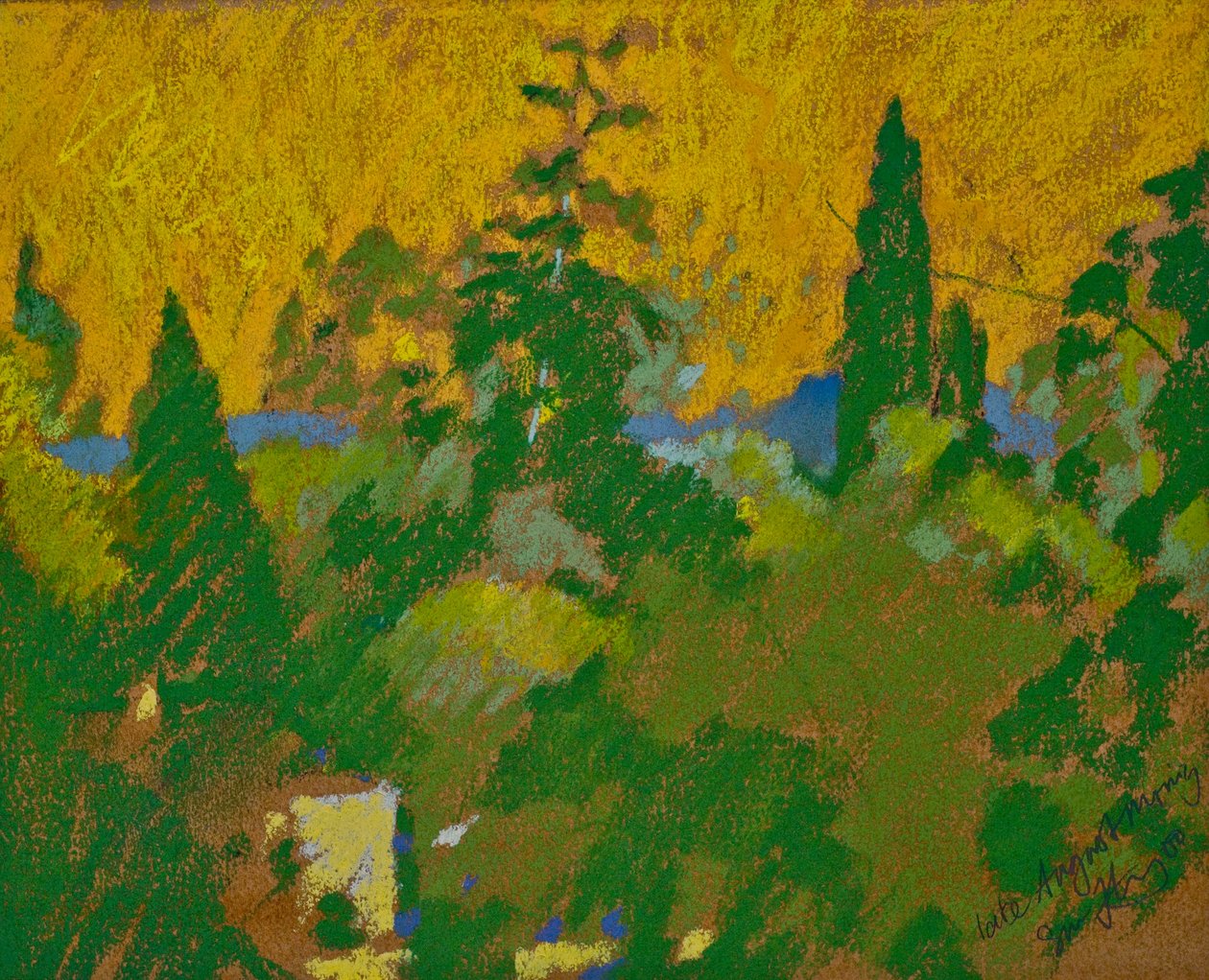 Sen augustimorgon (pastell på papper) av Simon Fletcher