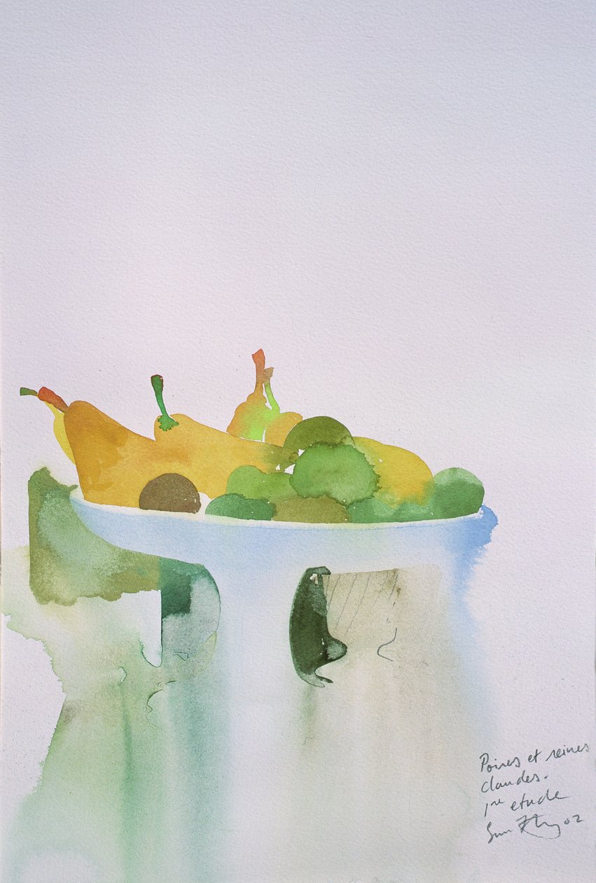 Poire, claudes queens I, 2002 (akvarell) av Simon Fletcher