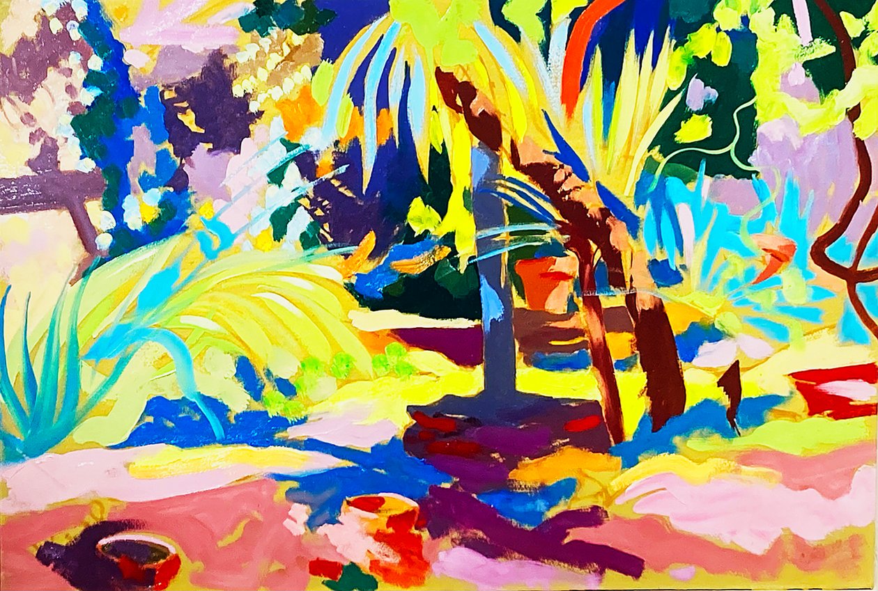 Vild sommar (olja på pannå) av Simon Fletcher