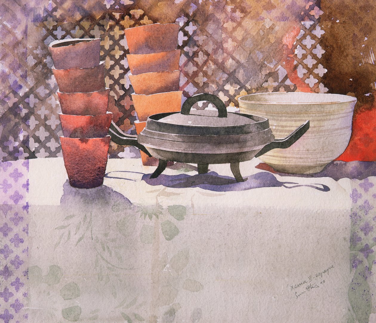 Xema Espagne, 2000 (akvarell) av Simon Fletcher