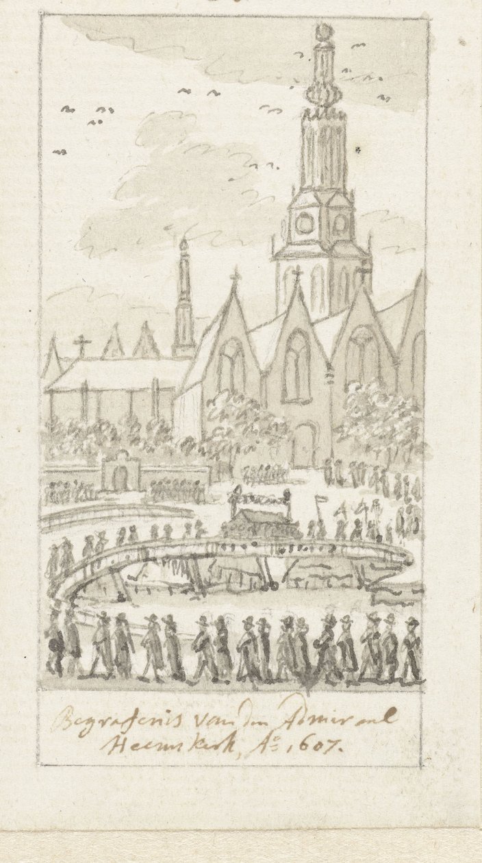 Jacob van Heemskerck begravdes i Oude Kerk i Amsterdam, 1607 av Simon Fokke
