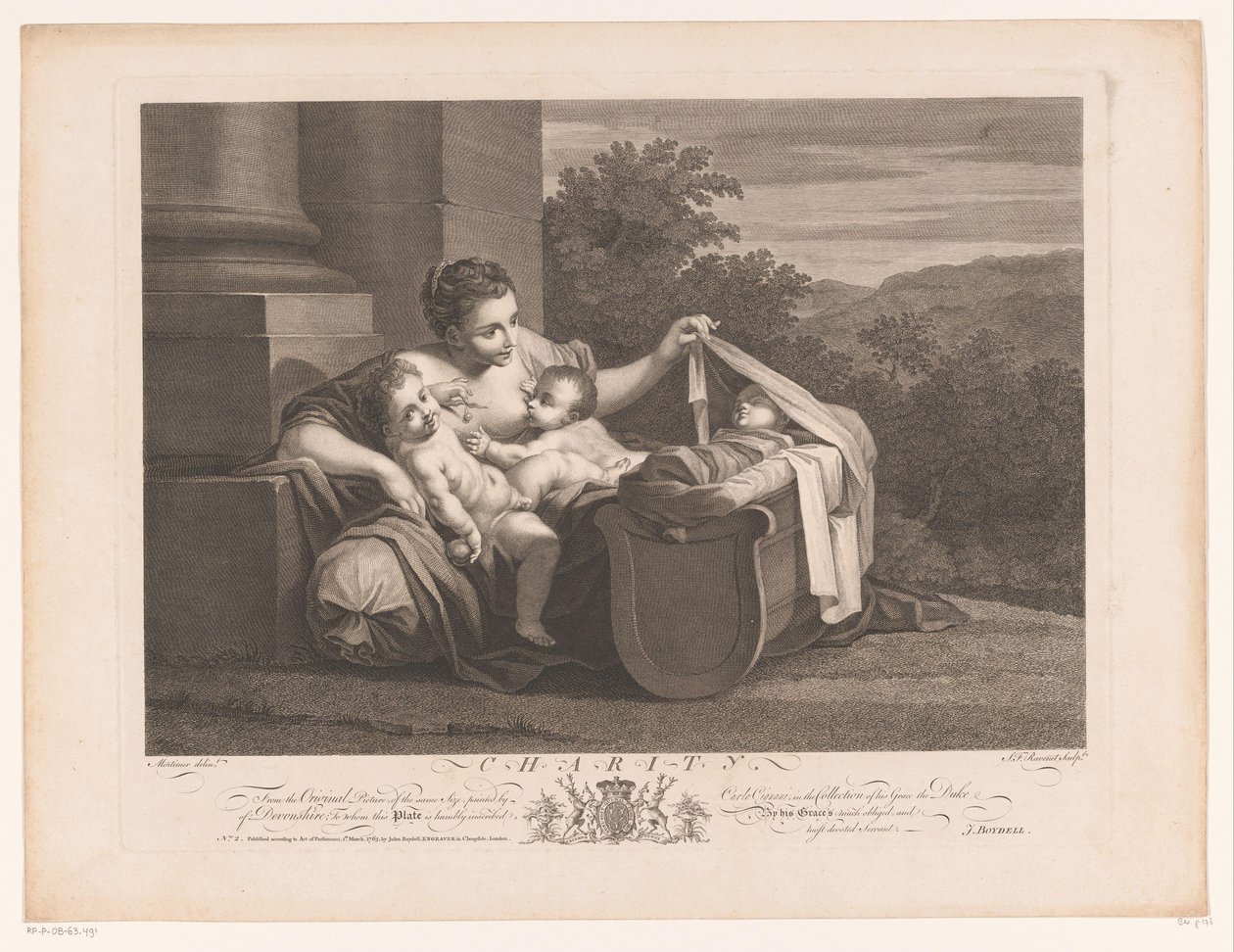 välgörenhet Välgörenhet (titel på objekt) 1600-talsmålningar från Devonshire Collection (serietitel) av Simon François Ravenet (le vieux)