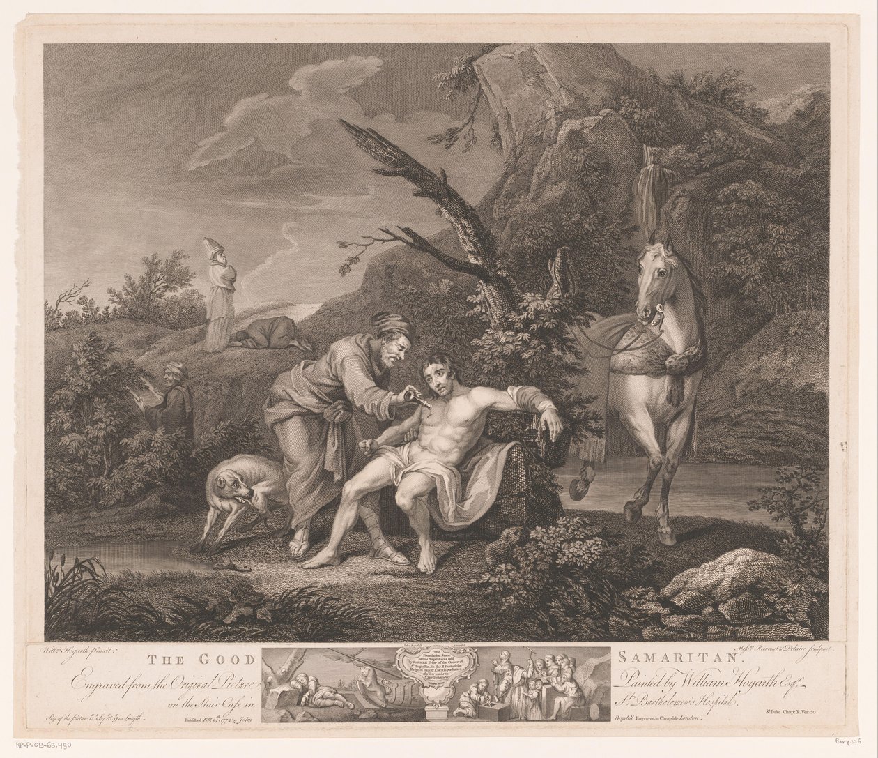 Liknelsen om den barmhärtige samariten Den barmhärtige samariten (titel på objekt) av Simon François Ravenet (le vieux)
